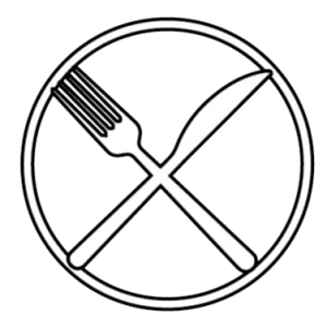 Couteau et fourchette croisés